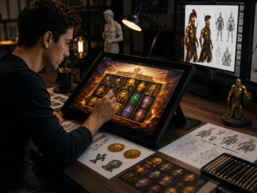 The Creative Process Behind Designing High End Slot Machine Art – premium online casino slot machine art design and casino game illustration process