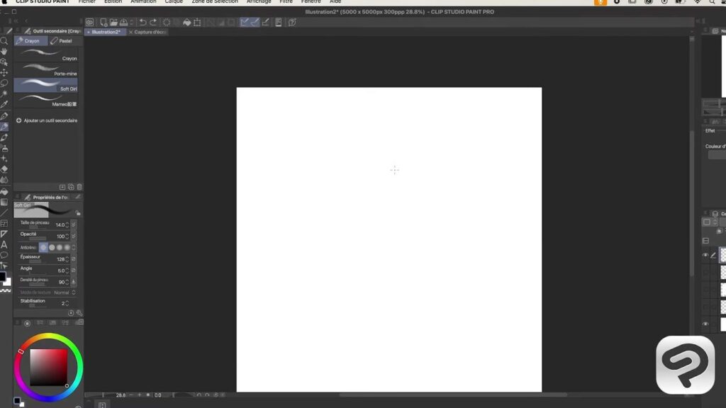 Clip Studio Paint interface